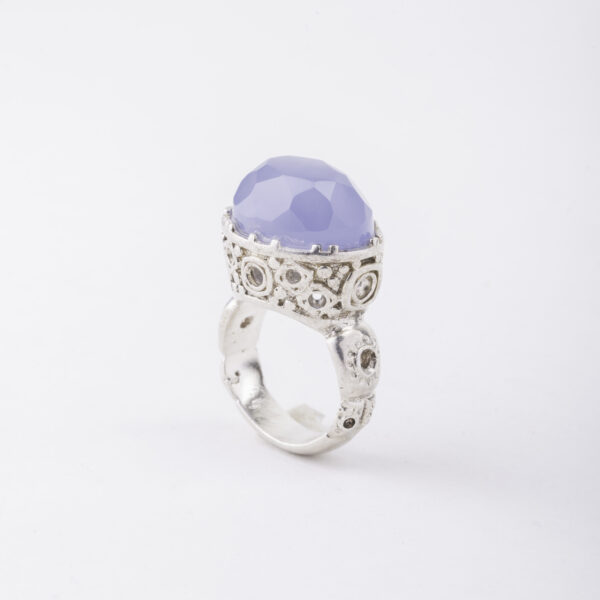 Bague Agate Samawi Bleu Ciel