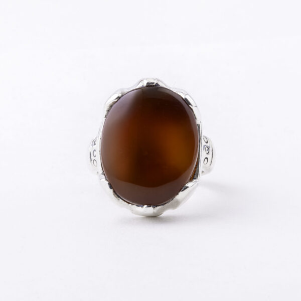 BAGUE AGATE YÉMÉNITE KABIDI ROUGE – Image 3
