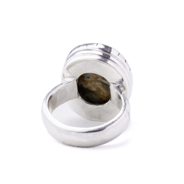 BAGUE AGATE YÉMÉNITE KHARAITI NOIR – Image 2