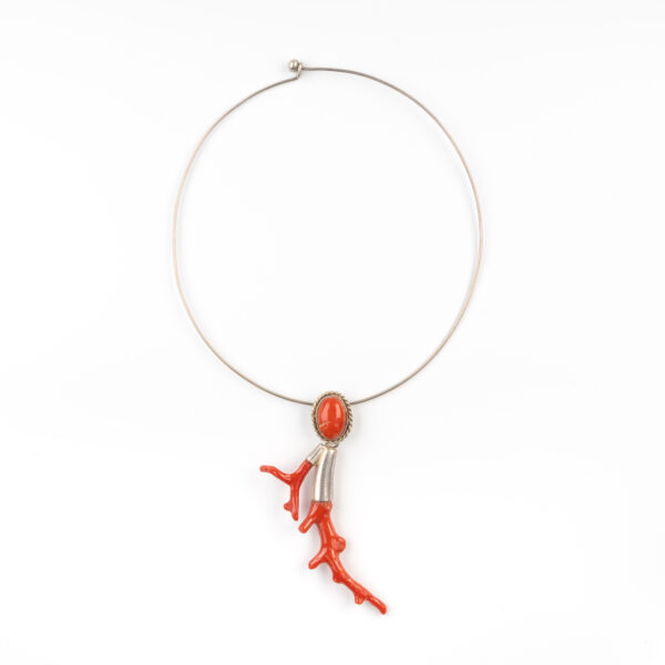 Collier BRANCHE NATURELLE EN CORAIL ROUGE